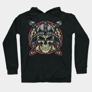 Vintage Vikings Skull Art Hoodie